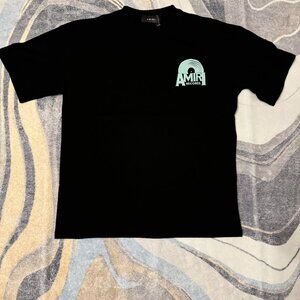 Amiri Records Logo Black Tee Mens Size Large